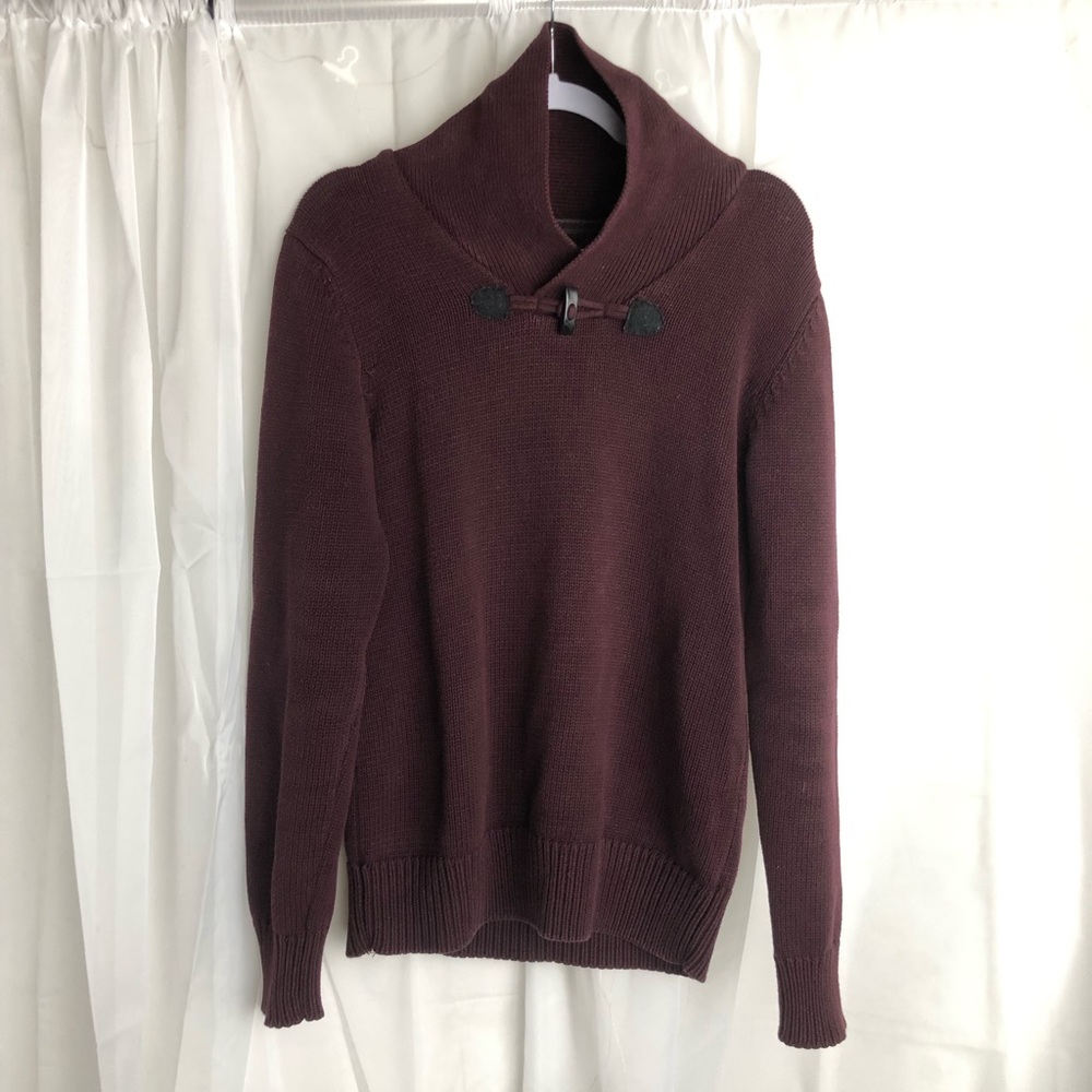 Jules French Maroon Cotton Sweater Small